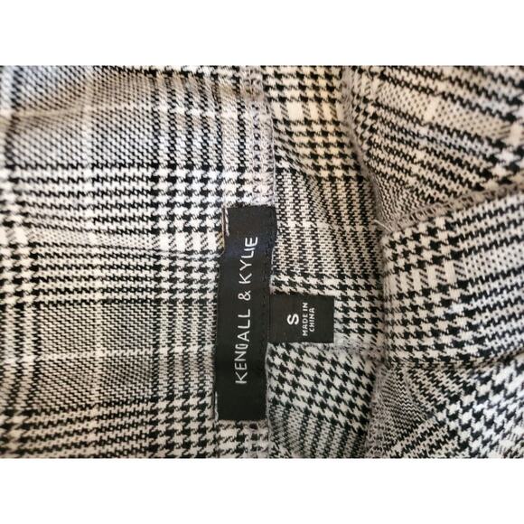 Kendall & Kylie Women's Plaid Belted Trousers Size Small - Picture 4 of 7